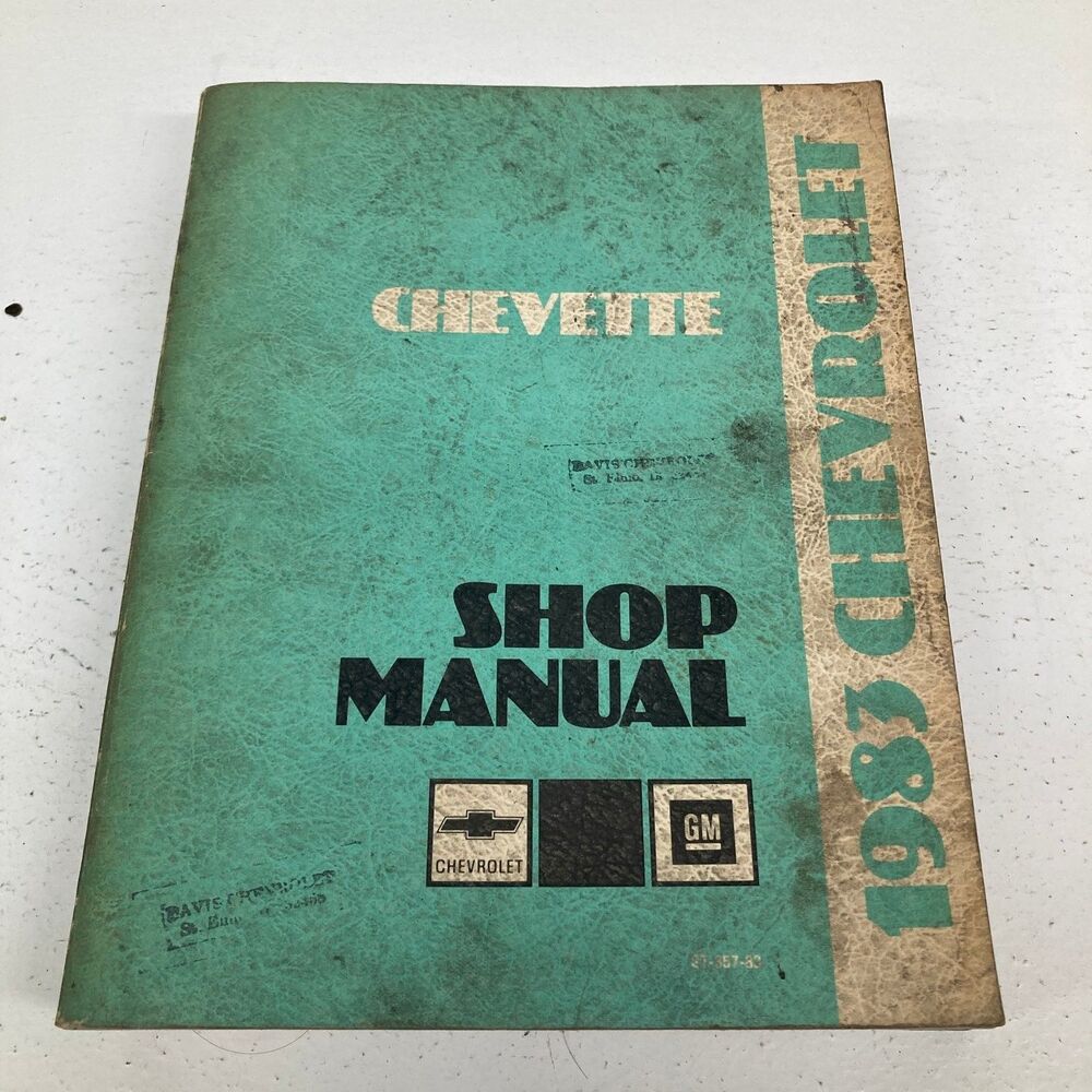 Chevette Shop Manual Chevrolet GM 1983